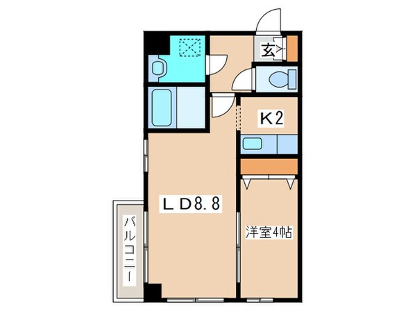 シャローム南１１条の物件間取画像